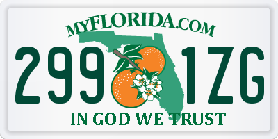 FL license plate 2991ZG