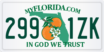 FL license plate 2991ZK