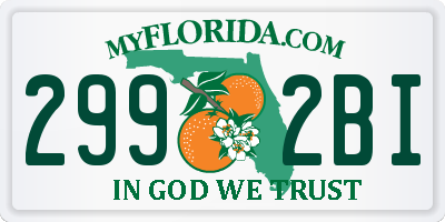 FL license plate 2992BI
