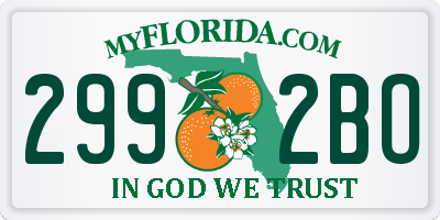 FL license plate 2992BO