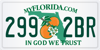 FL license plate 2992BR