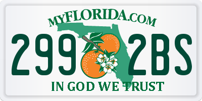 FL license plate 2992BS