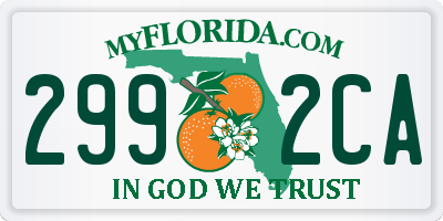 FL license plate 2992CA