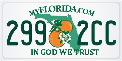 FL license plate 2992CC