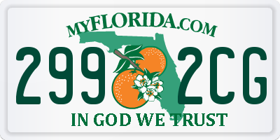 FL license plate 2992CG