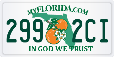 FL license plate 2992CI