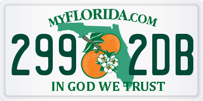 FL license plate 2992DB