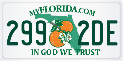 FL license plate 2992DE
