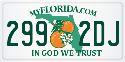 FL license plate 2992DJ
