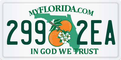 FL license plate 2992EA