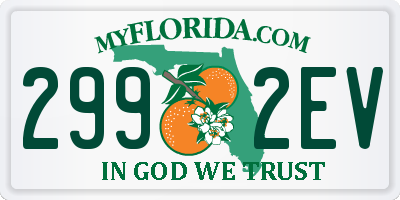 FL license plate 2992EV