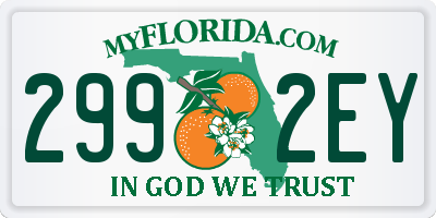 FL license plate 2992EY