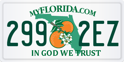 FL license plate 2992EZ