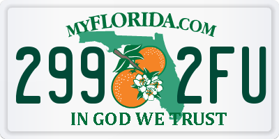 FL license plate 2992FU