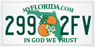 FL license plate 2992FV