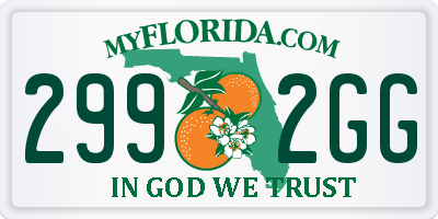 FL license plate 2992GG