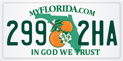 FL license plate 2992HA