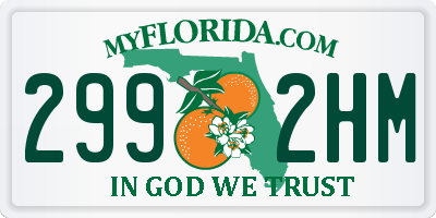 FL license plate 2992HM