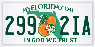 FL license plate 2992IA