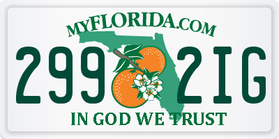 FL license plate 2992IG