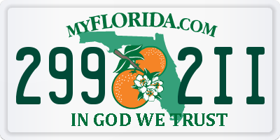 FL license plate 2992II