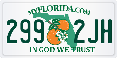 FL license plate 2992JH