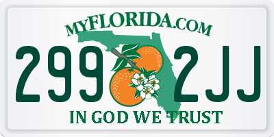 FL license plate 2992JJ
