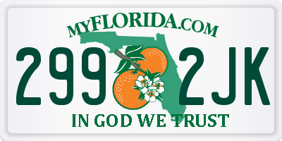 FL license plate 2992JK