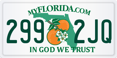FL license plate 2992JQ