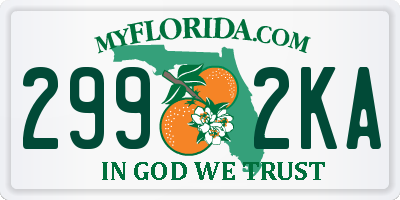 FL license plate 2992KA