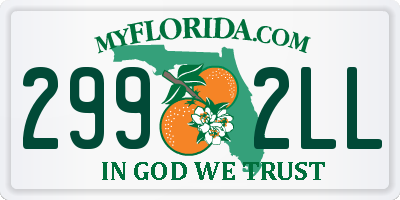 FL license plate 2992LL