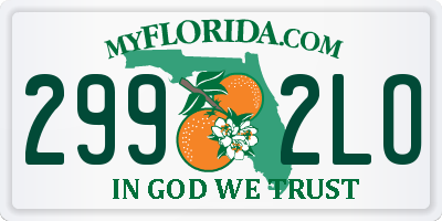 FL license plate 2992LO