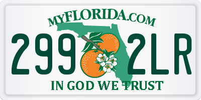 FL license plate 2992LR