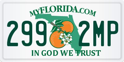 FL license plate 2992MP