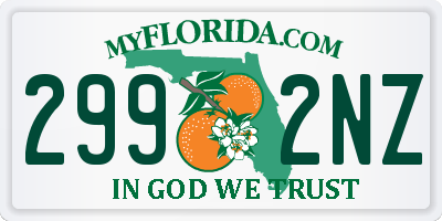 FL license plate 2992NZ