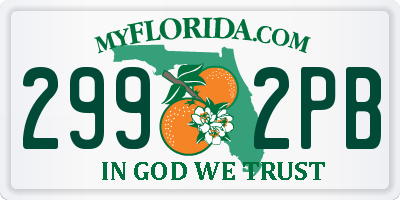 FL license plate 2992PB