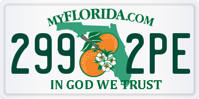 FL license plate 2992PE