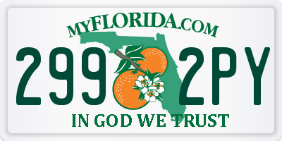 FL license plate 2992PY