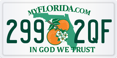 FL license plate 2992QF