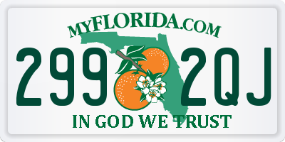 FL license plate 2992QJ