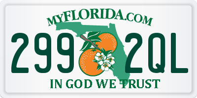 FL license plate 2992QL