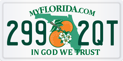 FL license plate 2992QT