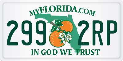 FL license plate 2992RP