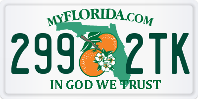 FL license plate 2992TK