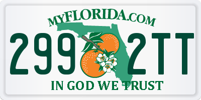 FL license plate 2992TT