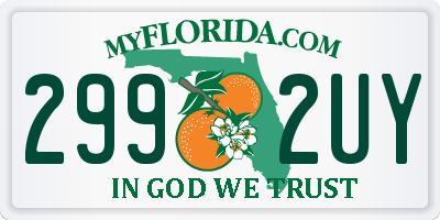 FL license plate 2992UY