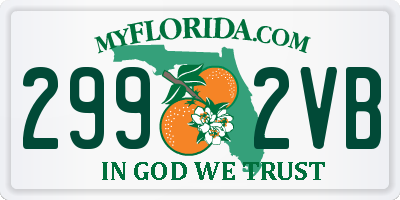 FL license plate 2992VB