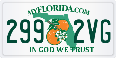 FL license plate 2992VG