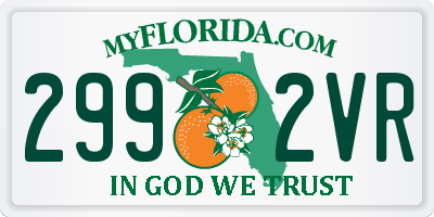 FL license plate 2992VR
