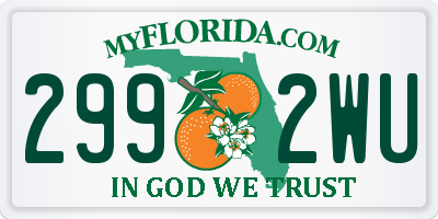 FL license plate 2992WU